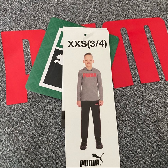 Puma boy’s 3 piece long sleeve hooded-shirt-pants - Picture 5 of 6